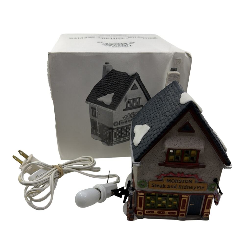 Dept 56 Dickens Village Morston Steak & Kidney Pie Shop Retired w/ Box Vintage